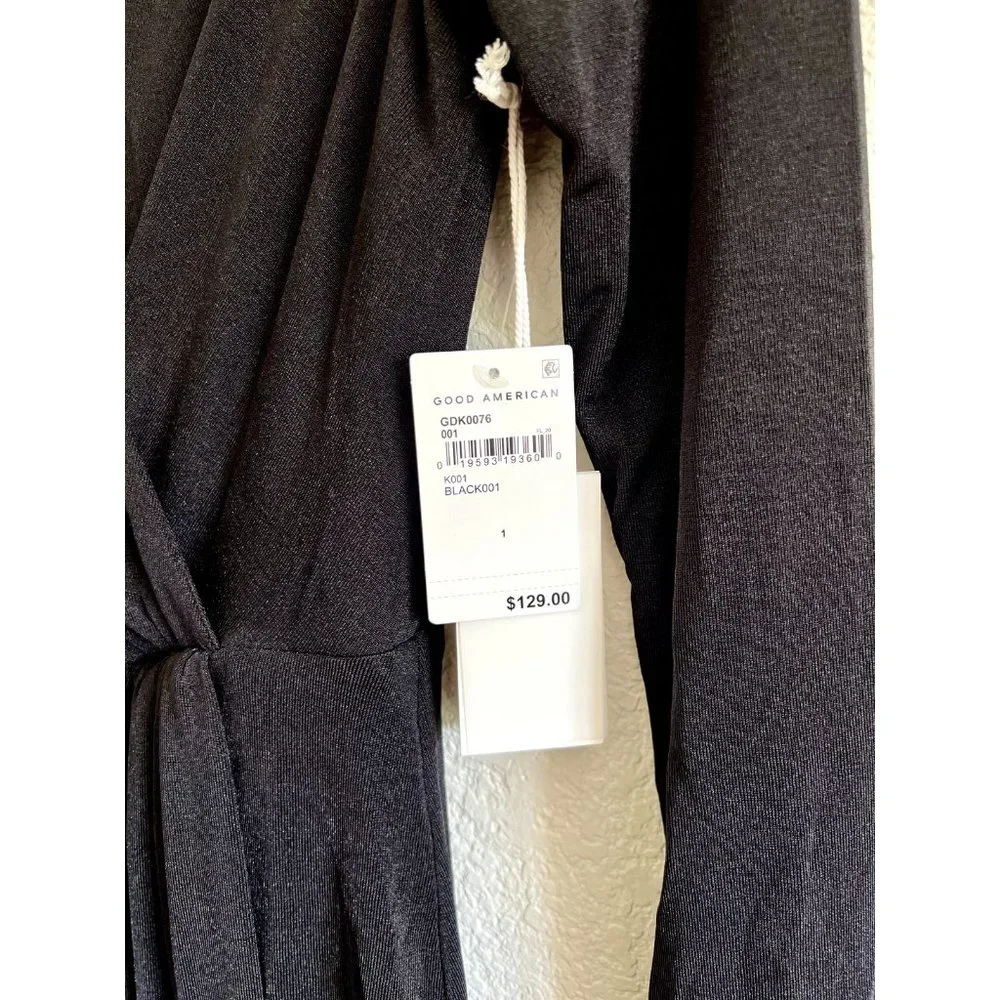 Good American Shimmer Wrap Dress Size 1 = Small NWT